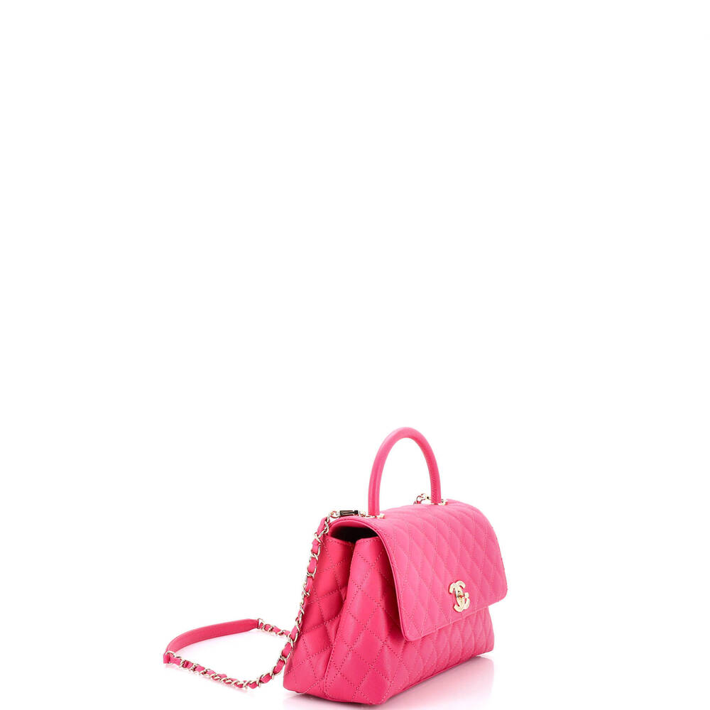 Chanel Small Coco Top Handle Bag Quilted Caviar - Picture 2 of 5